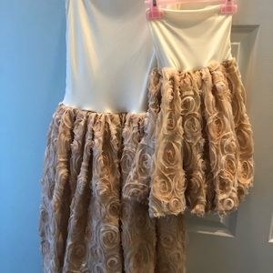 Mommy and Me strapless dresses